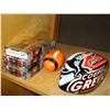 Image 1 : 3 BOXES OF SEALED SUPERMAN TRADING CARDS AND 2 FOOTBALLS