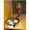 Image 1 : PAN WITH EGG POACHER AND CANDLE HOLDER