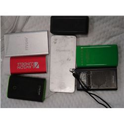 LOT OF 7 PORTABLE BATTERY CHARGERS