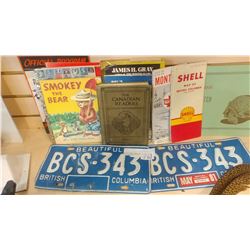 LOT OF VITNAGE COLLECTABLE BOOKS MAPS ETC