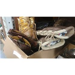 BOX OF DESIGNER BOOTS AND SHOES