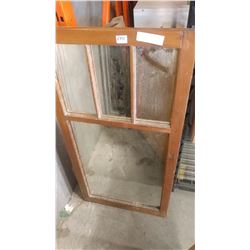 ANTIQUE WINDOW FRAMED MIRROR