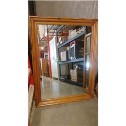 LARGE OAK FRAMED MIRROR
