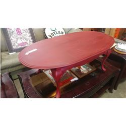 PAINTED OVAL QUEEN ANNE COFFEE TABLE