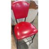 Image 1 : RED LEATHER STOOL