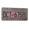 Image 1 : Resident Evil: The Final Chapter Washington DC License Plate Movie Props