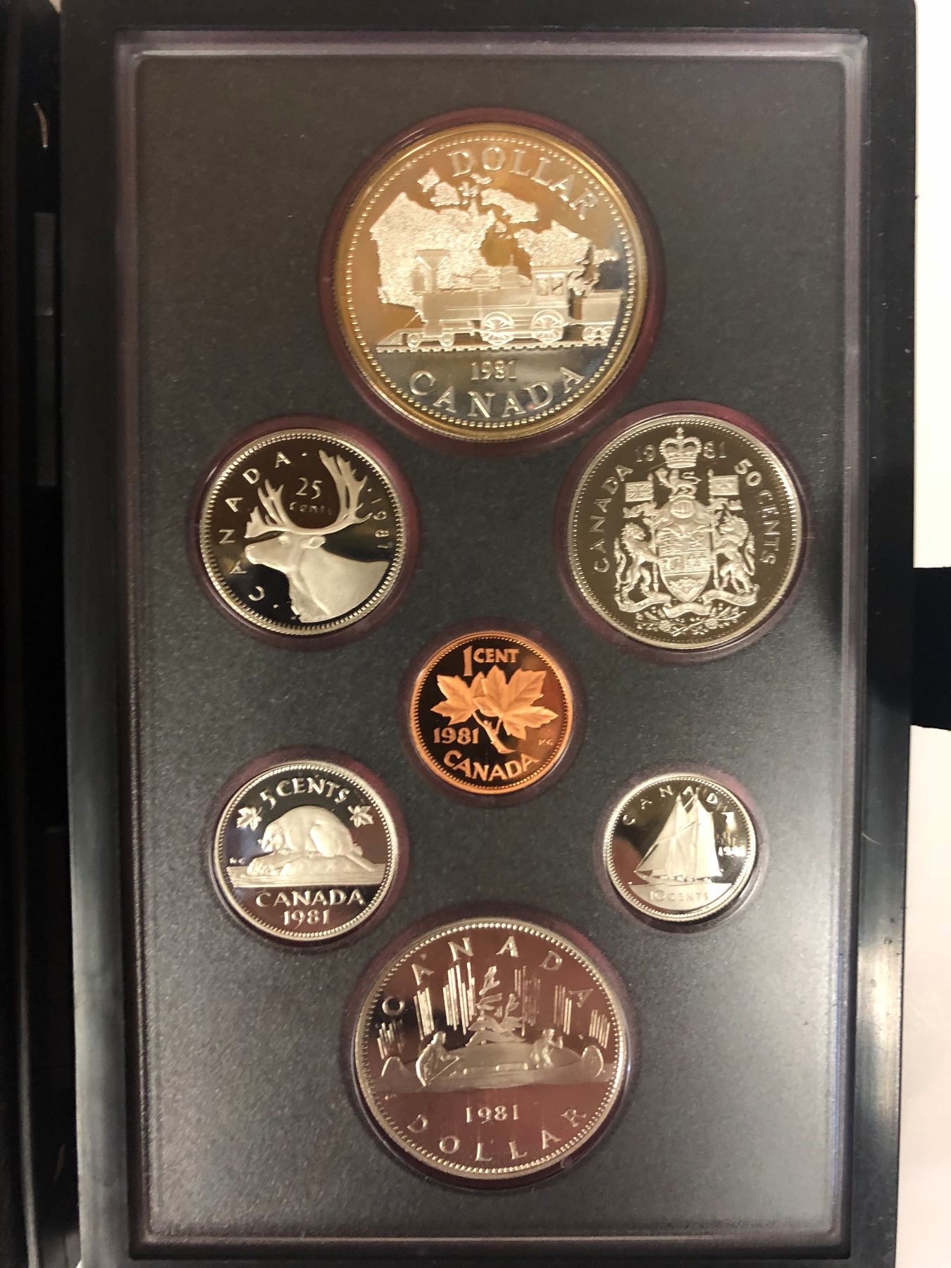 ROYAL CANADIAN MINT 1981 Canadian DOUBLE DOLLAR Proof Set 7 Coin Set