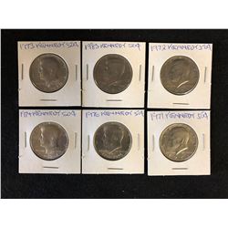 1970-80'S KENNEDY FIFTY CENT COINS LOT