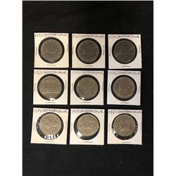 1960-80'S CANADIAN DOLLAR COIN LOT