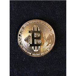 Bitcoin Commemorative Round Collectors Coin 24K gold-plated