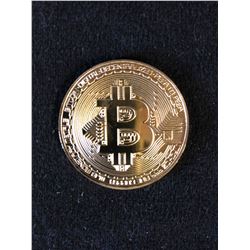 Bitcoin Commemorative Round Collectors Coin 24K gold-plated