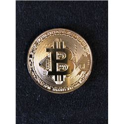 Bitcoin Commemorative Round Collectors Coin 24K gold-plated