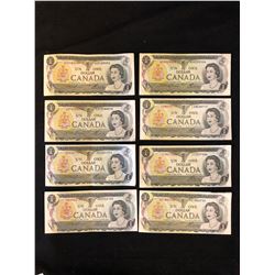 1973 ONE DOLLAR CANADIAN BANK NOTE LOT