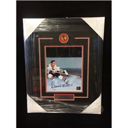 DENNIS HULL AUTOGRAPHED 16" X 20" FRAMED COLOR PHOTO W/ COA