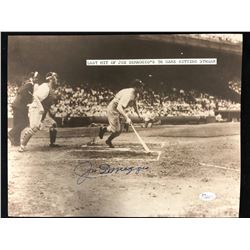 JOE DiMAGGIO AUTOGRAPHED 11" X 14" BLACK & WHITE PHOTO W/ COA
