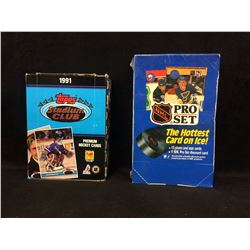 1990-91 NHL PRO SET SEALED BOX & 1991 NHL TOPPS STADIUM CLUB SEALED BOX