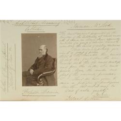 Darwin and his Circle 1871, Two leaves with 31 albumen photographs mounted upon them. Mostly po...