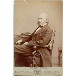 Elliott & Fry (fl. 1860-90's), HERBERT SPENCER 1820-1903, an albumen cabinet card with photogra...