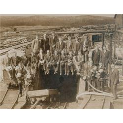 ALBION MINE FIRE 1913, a gelatin silver print mounted on board with printed text as follows, "Pre...
