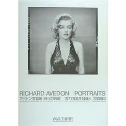 Avedon, Richard, PORTRAITS, a full sheet poster for the "Portraits" show by Avedon exhibited in...