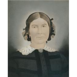 [Canada], A pair of hand-coloured photographic portraits of a man and woman, probably husband a...