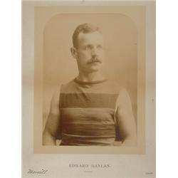 Morrill, EDWARD HANLAN, an albumen photographic print of Ned Hanlan, at age 30, by Morrill and...