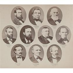 HOUSE OF REPRESENTATIVES MASSACHUSETTS 1874, a bound album of composite albumen photographs of th...