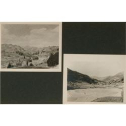 Photo Album, An ornate Japanese acccordian photograph album containing 38 silver prints of view...