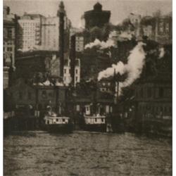 Coburn, Alvin Langdon (1882-1966), NEW YORK, a mounted photogravure of the New York ferry dock...