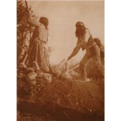Curtis, Edward Sheriff (1868-1952), MESCAL BAKERS APACHE 1906, a photogravure, Matted., 7.2"...