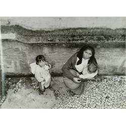 De Sousa, Arthur (1910-84), UNTITLED, a silver print of a woman and two children., 11.5" x 15...