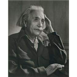 Karsh, Yousuf (1908-2002), ALBERT EINSTEIN, a gelatin silver print signed in ink under image an...