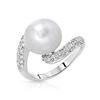 Image 1 : 18KT White Gold 9.00ct Pearl and Diamond Ring