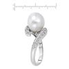 Image 2 : 18KT White Gold 9.00ct Pearl and Diamond Ring