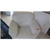 Image 2 : Plush White Leather Arm Chair Rocker