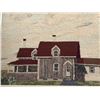 Image 2 : Large Framed Textured Tapestry, Building and Lighthouse 51.5" X 31"