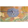 Image 4 : Painted Wooden Trunk lined with Japanese Writing 23.5"W X 13.5"D X 16.5"H