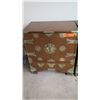 Image 2 : Pair: Oriental Wood Cabinets w/ Metal Hardware, 4 Drawers, 22" X 14" X 24.5"H