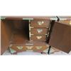 Image 4 : Pair: Oriental Wood Cabinets w/ Metal Hardware, 4 Drawers, 22" X 14" X 24.5"H