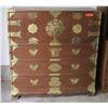 Image 1 : 3-Drawer Oriental Chest w/ Fold-Down Secretaire Top (Desk) 42”x44”x18”