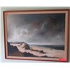 Image 1 : Framed Original Acrylic on Wood, Signed, Beachscape 35" X 27"