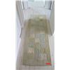 Image 1 : Beige/Gray/Green/Blue Hallway Rug - 5'11 X 2'1 Handmade in India, 100% Wool Pile
