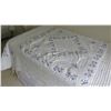 Image 3 : Twin Bed w/White Headboard, Mattress & Box Spring (6' X 3'1), Quilted Coverlet