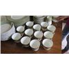 Image 27 : Large Set of White Mikasa Bone China w/Lt. Green/Gold Border