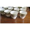 Image 28 : Large Set of White Mikasa Bone China w/Lt. Green/Gold Border