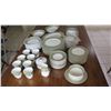 Image 6 : Large Set of White Mikasa Bone China w/Lt. Green/Gold Border