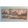 Image 1 : 6-Panel Oriental Screen, Floral Motif, 36”x14”
