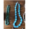 Image 2 : Qty 7 Beaded Necklaces - Amethyst, Turquoise, Semi-Precious Stones, Glass, etc