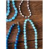 Image 3 : Qty 7 Beaded Necklaces - Amethyst, Turquoise, Semi-Precious Stones, Glass, etc