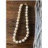 Image 2 : Qty 5 Pearl Necklaces - Freshwater Pearls, etc. (One Has 14K Gold Clasp)